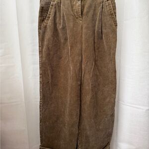 Democracy Brown Wide Leg Corduroy Pants